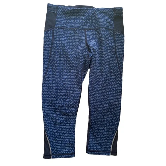 Lululemon Free Runner Crop (19") Shatter Weave Desert Teal Alberta Lake … - Picture 5 of 12